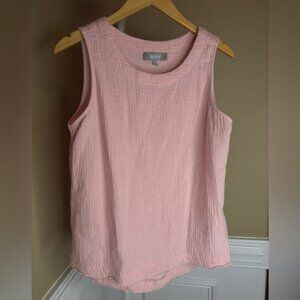 Marled Pink Textured Tank Top